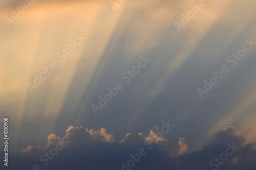 sunrays through clouds