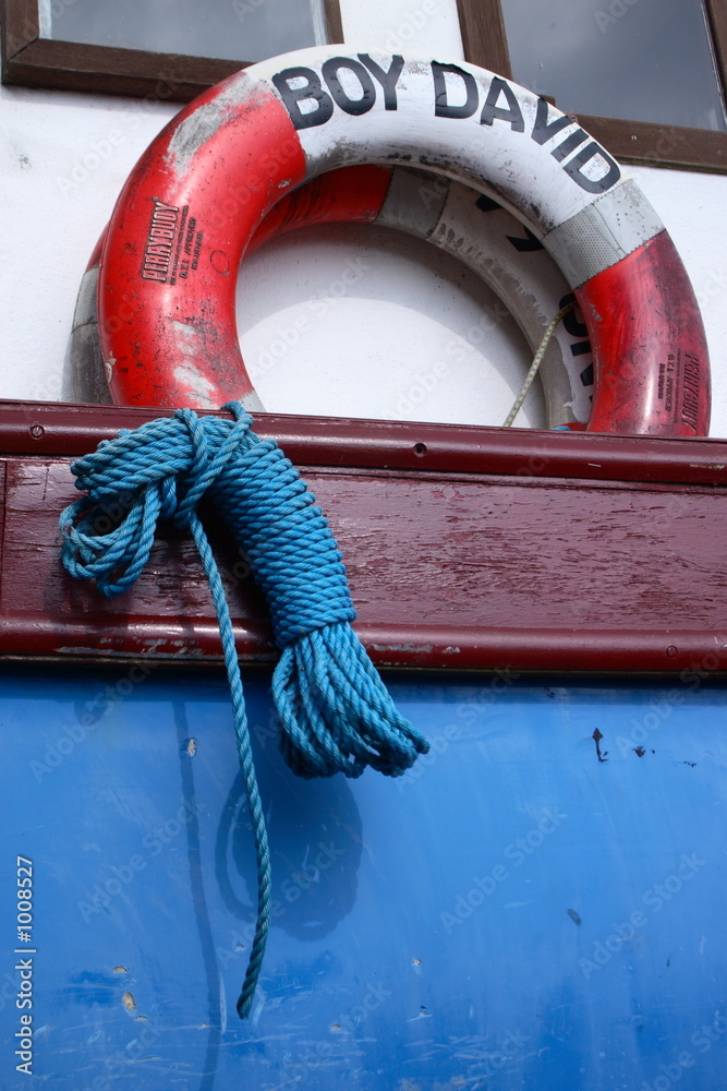 Φωτογραφία life buoy on fishing boat