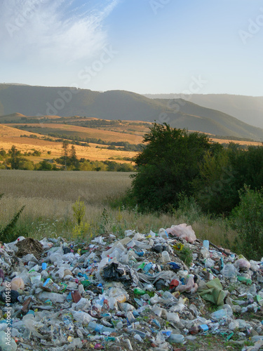 bunch of trash within nature - eco crisis