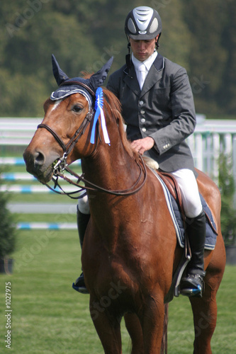 cavalier et cheval récompensé © Axelle Bader