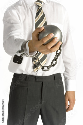 chained businessman © Tomasz Trojanowski