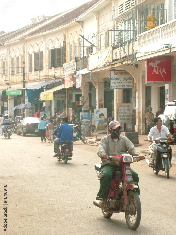 rue, kompong cham, cambodge