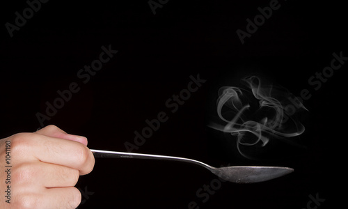 smoking old spoon photo