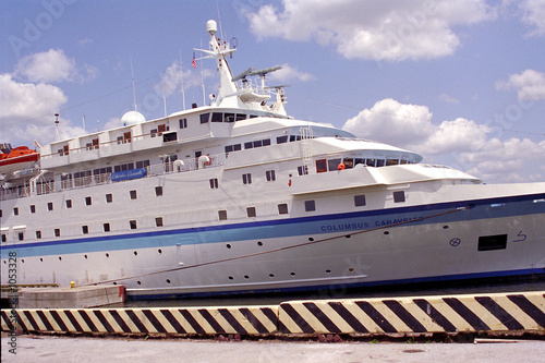 expedition cruise ship docked at port of tampa