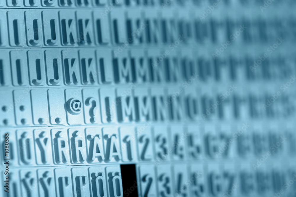 Obraz premium at-sign and letters