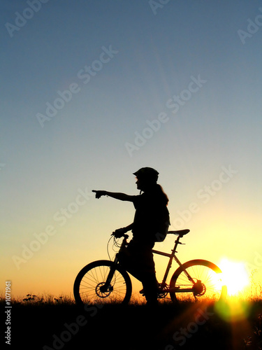 biker girl silhouette
