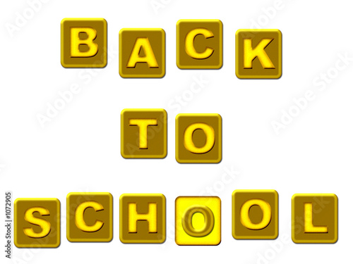 back to school colorful text, isolated