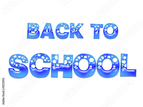 back to school colorful text, isolated