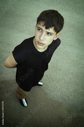 teen on street(special photo f/x with vignetting)