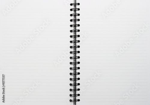 empty blank ring, spiral notepad, two pages
