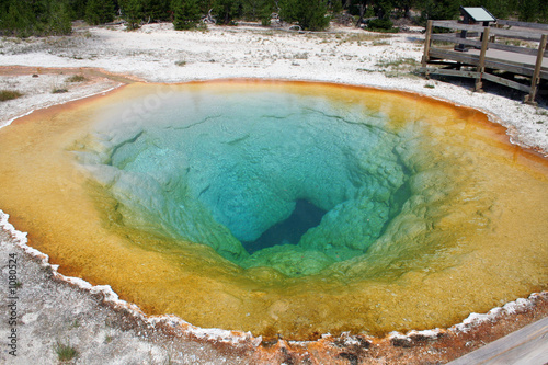 hot spring at yellowstone national park photo