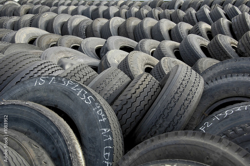 Bilde på lerret tire stockpile