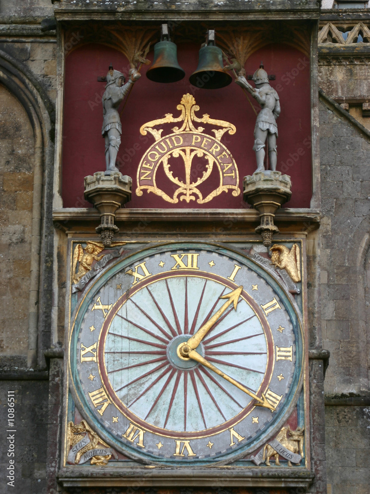 Fototapeta premium wells cathedral clock