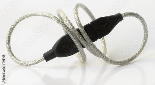 usb cable on white background