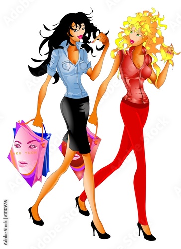 girls going to shopping