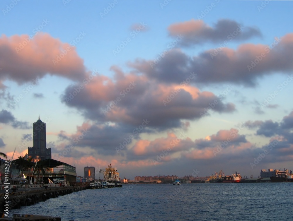 harbor view at evening time