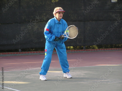 senior female tennis player