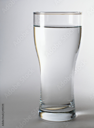 the glass of pure water