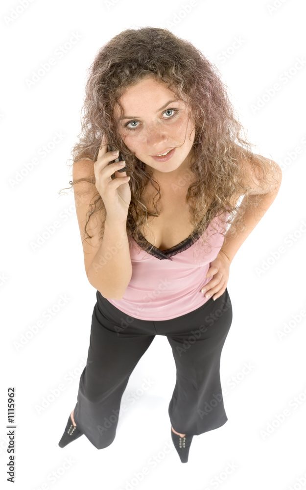 woman with mobile woman with mobile
