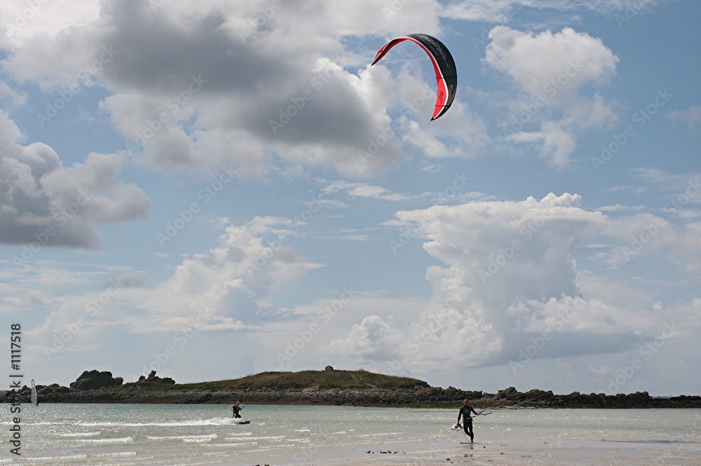 Fototapeta premium kite surf finistère nord