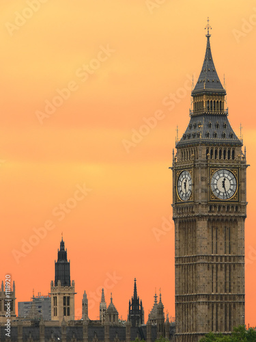 big ben at sunset