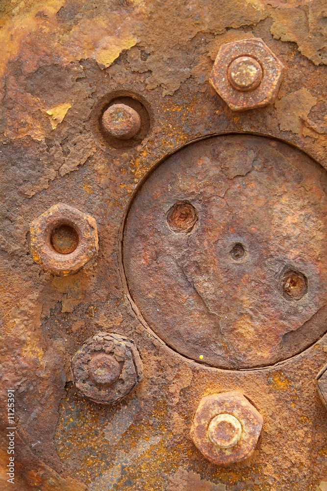 Fototapeta premium detail of rusty wheel rim