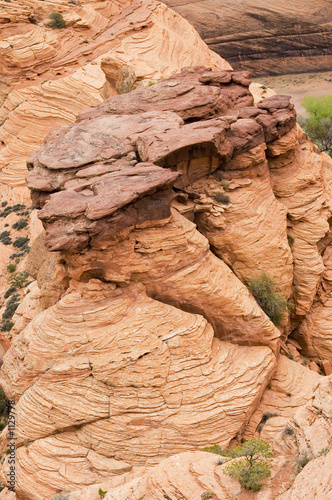 geological  formation into Canyon of Chelley, Arizona	 photo