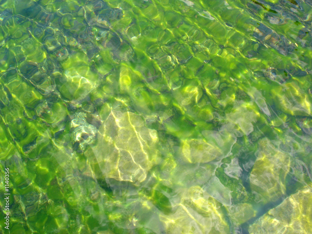 pebbled water