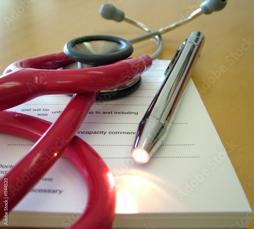 doctors desk and tools