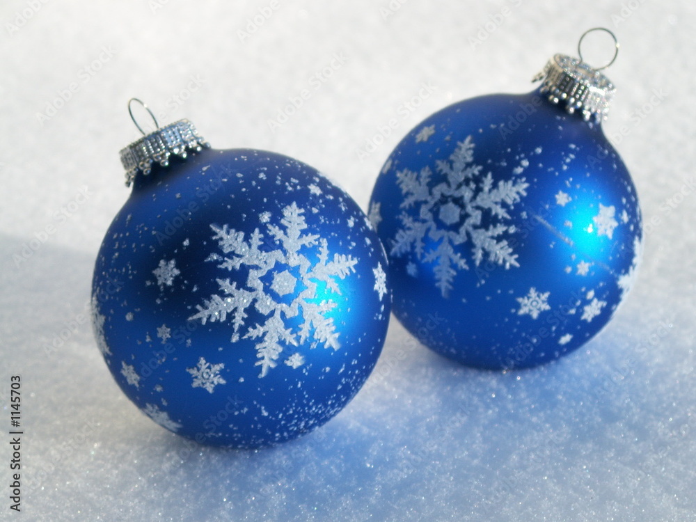 christmas decorations on the snow christmas decorations on the snow