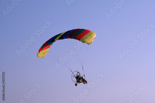 flying paraglider in the sky
