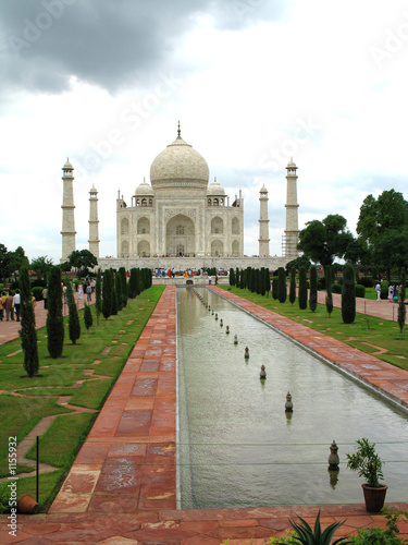 taj mahal, palais en marbre blanc