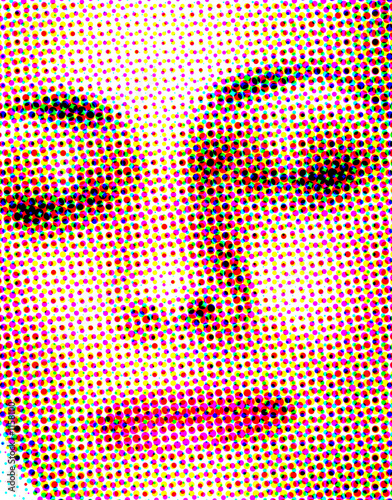 woman face - rasterized photo