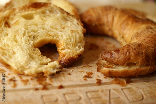 croissants on chopping board