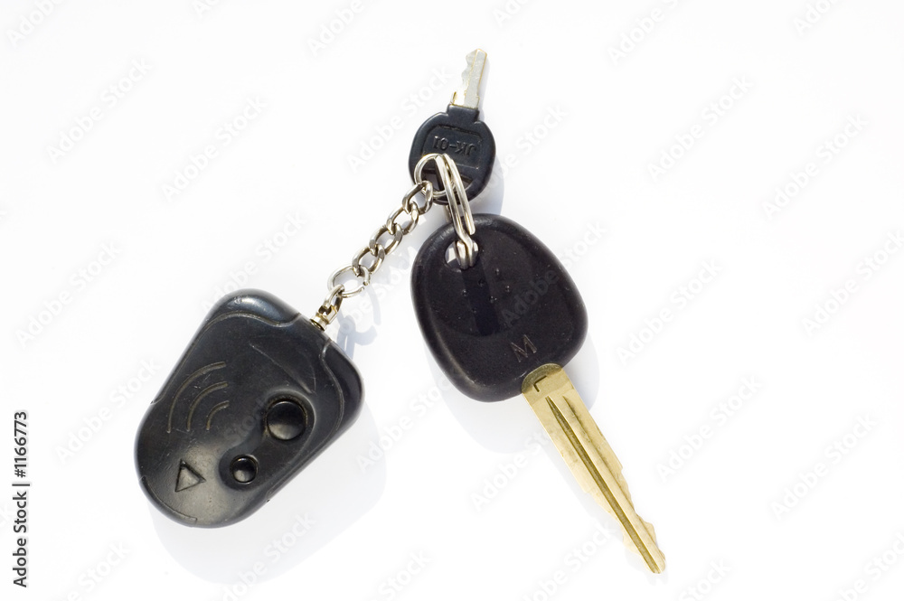 car key and remote control isolated car key and remote control isolated