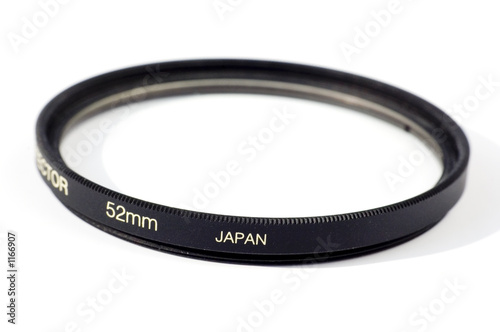 isolated lens filter on white background