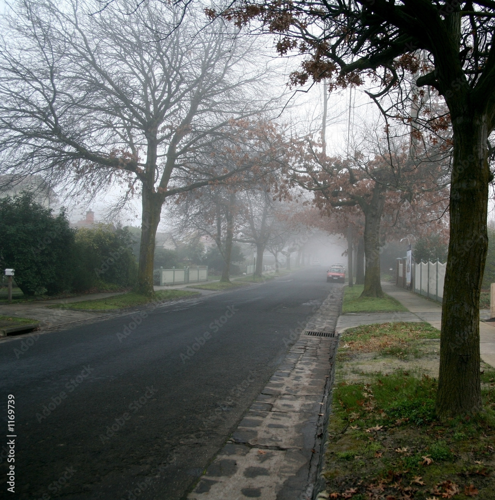 foggy street foggy street