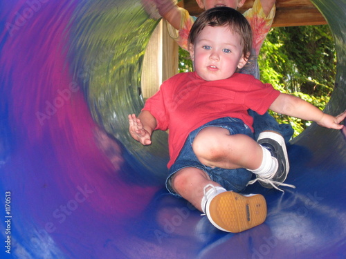through the tube