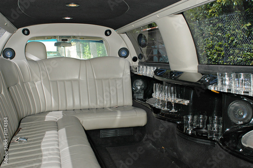 Bilde på lerret intérieur d'une limousine
