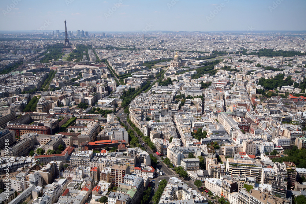 paris and eiffel tower