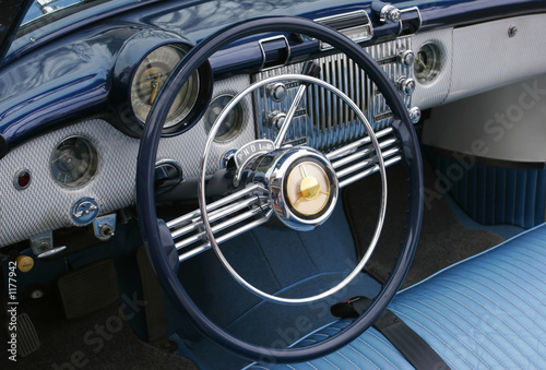 dashboard of a vintage car © cphoto