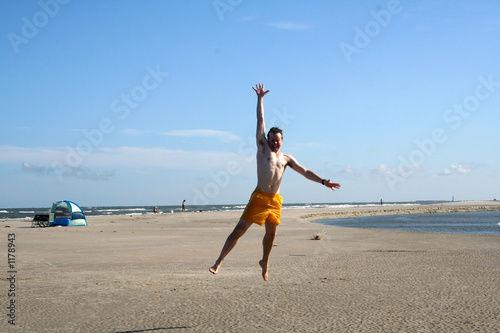 man jumping for joy