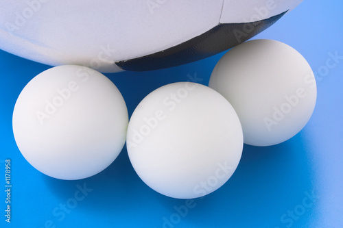 tennis balls and soccer ball
