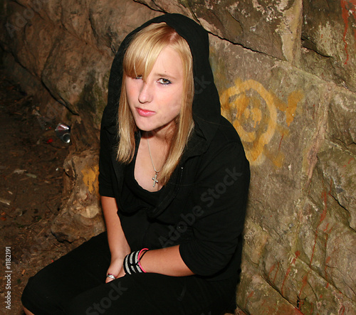 young teen goth girl photo