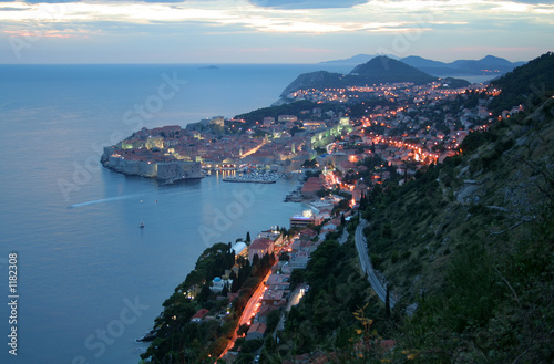 dubrovnik in the evening