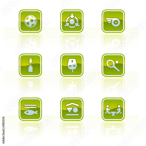 Bilde på lerret design elements p.42e glossy camping icons