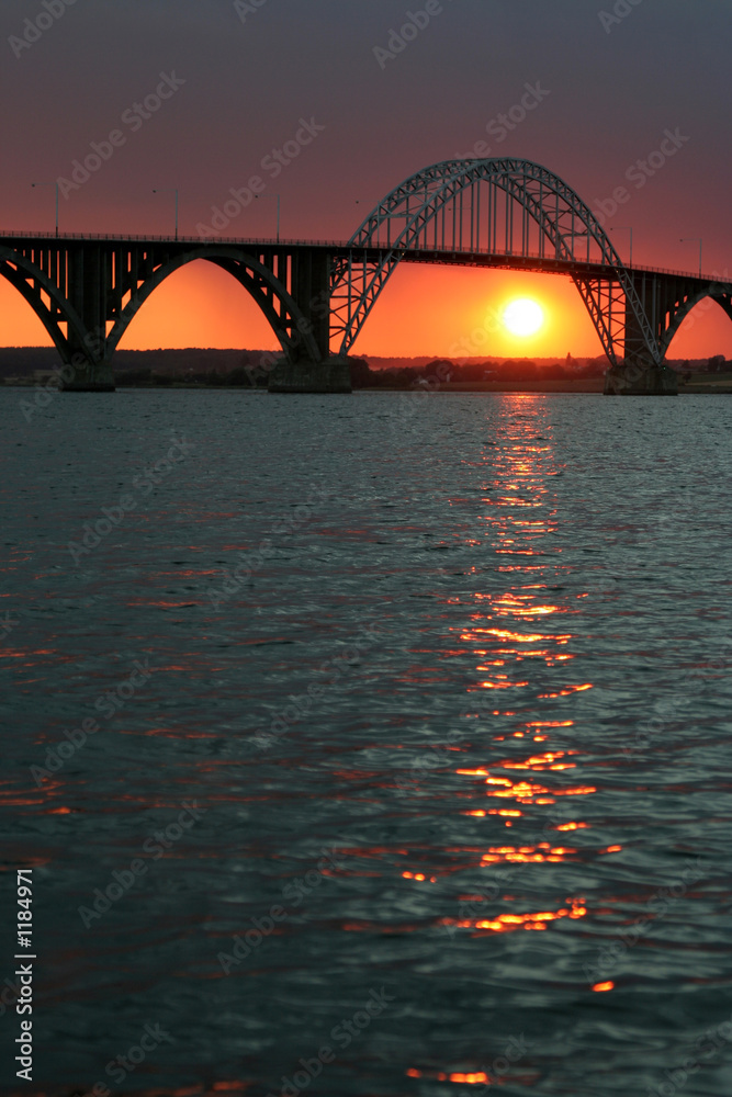 Fototapeta premium bridge at sunset, denmark