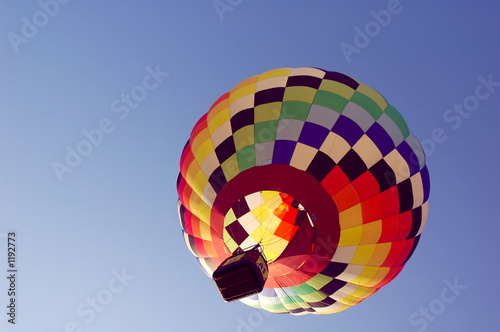 hot air balloon in flight.