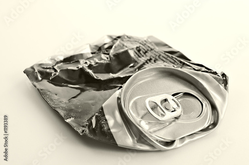 crushed beer can