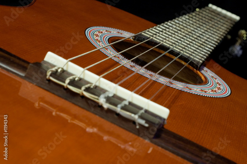 Fotografia six string guitar sounding board